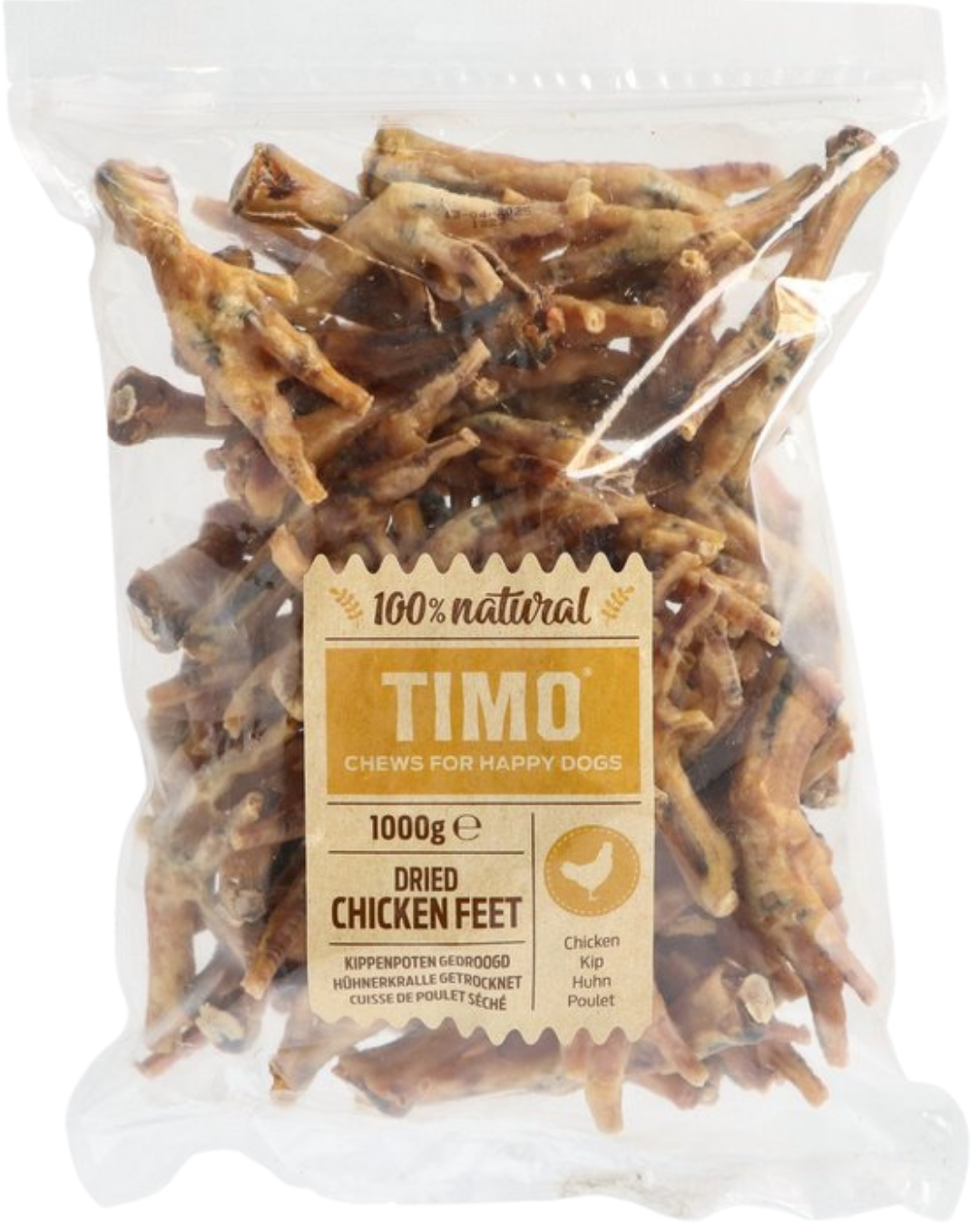 Timo Dried Chicken Feet, 1 kg